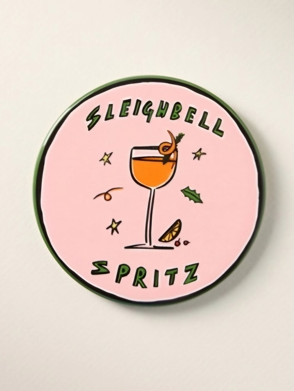 Anthropologie Sleighbell Spritz Coaster NEW Nephthys Illustrated  Ceramic